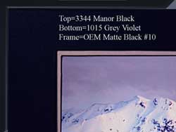 Manor Black over Grey Violet mats