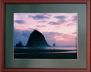 Haystack Rock with a Black Watch mat