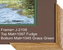 The Metolius River in a smooth oak frame